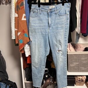 Madewell the perfect vintage Light Blue Distressed Women's Jeans